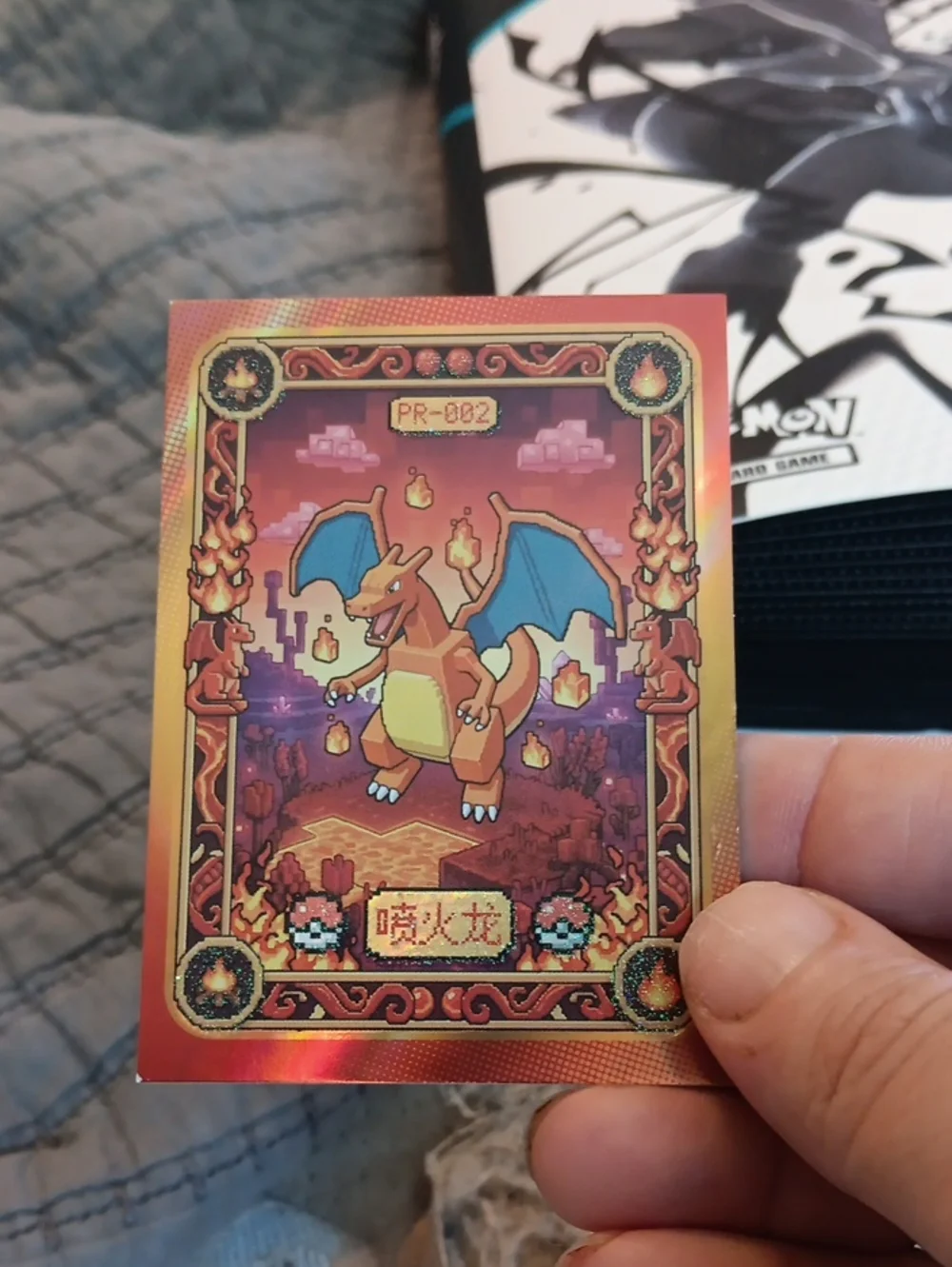 Pokemon Charizard Trading Card Red, Blue, Orange